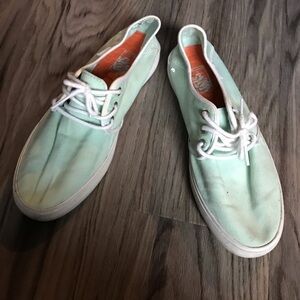 Vans Lace Up Sneakers Shoes mint canvas‎